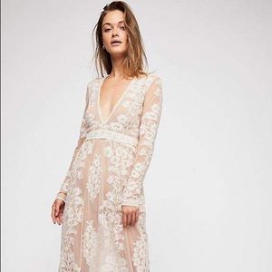 For love and lemons temecula maxi dress in ivory